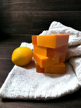 Load image into Gallery viewer, Turmeric Brightening Soap Bar with Lemon